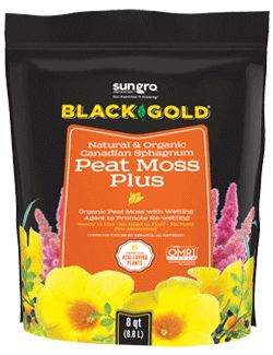 Image of Black Go Natural and Organic Canadian Sphagnum Peat Moss Plus 8.8 liter bag
