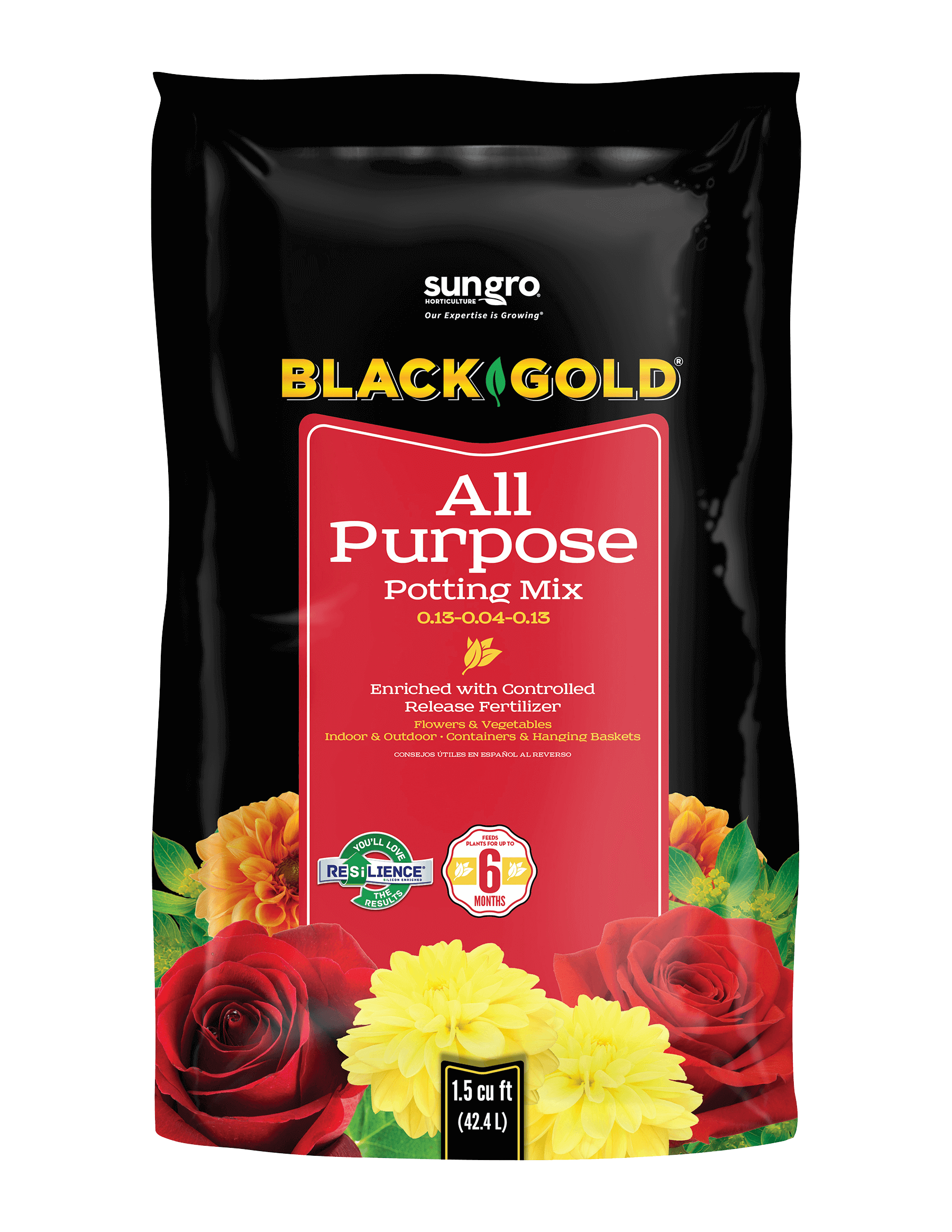 Black Gold® All Purpose Potting Mix 0.13 – 0.04 – 0.13 – Black Gold