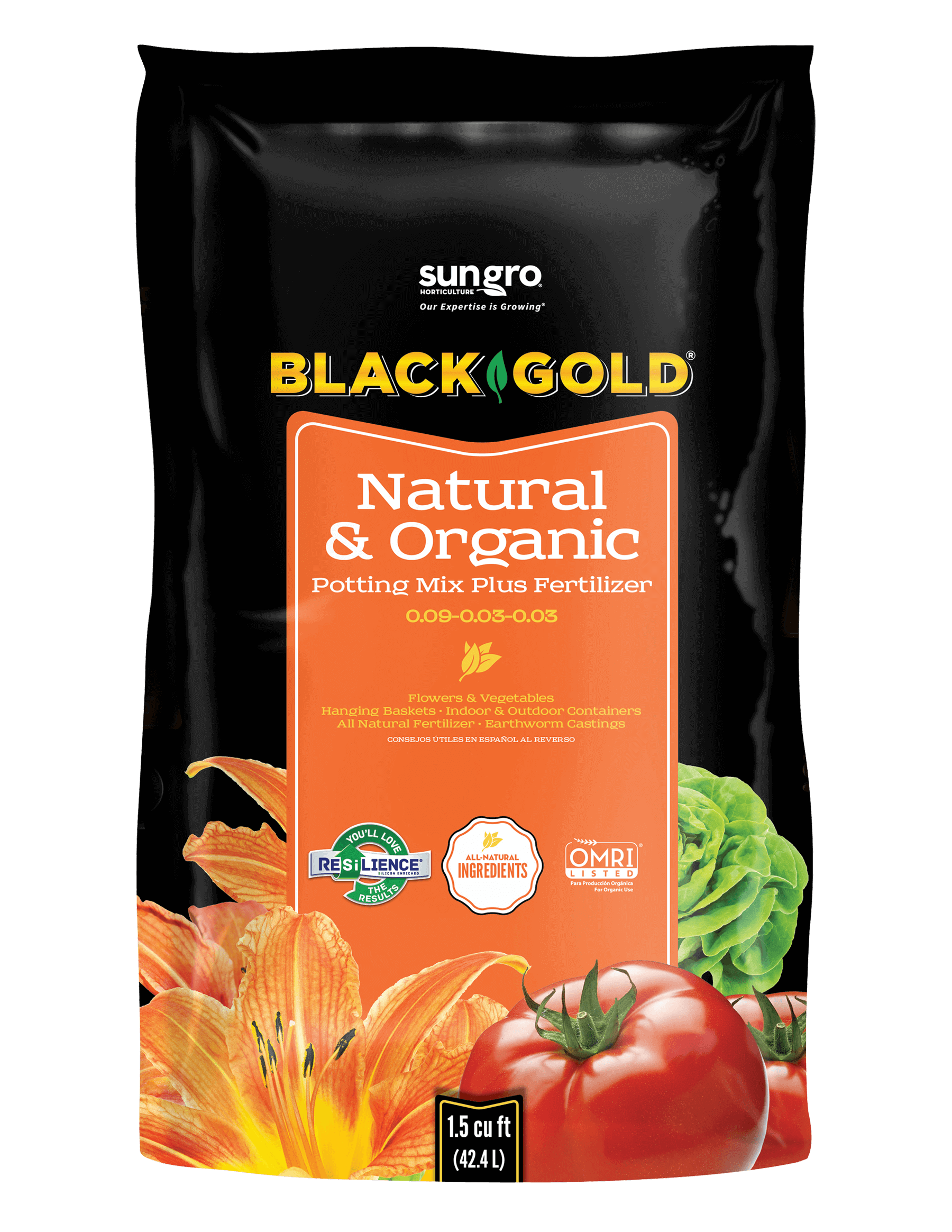 Black Gold 1302040 8-Quart All Organic Potting Soil 