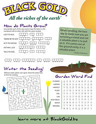 Black Gold Kids Activity Sheet