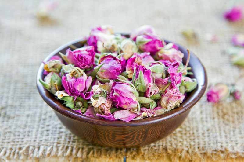 Potpourri Dried Plants And Flowers For Aromatherapy Stock Photo