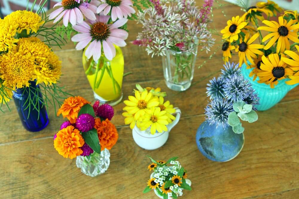 Very Pretty Bouquet Of Miniature Flowers In Square Format Stock